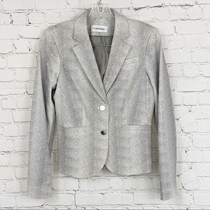 Calvin Klein Grey and White Snake Print Blazer, 2
